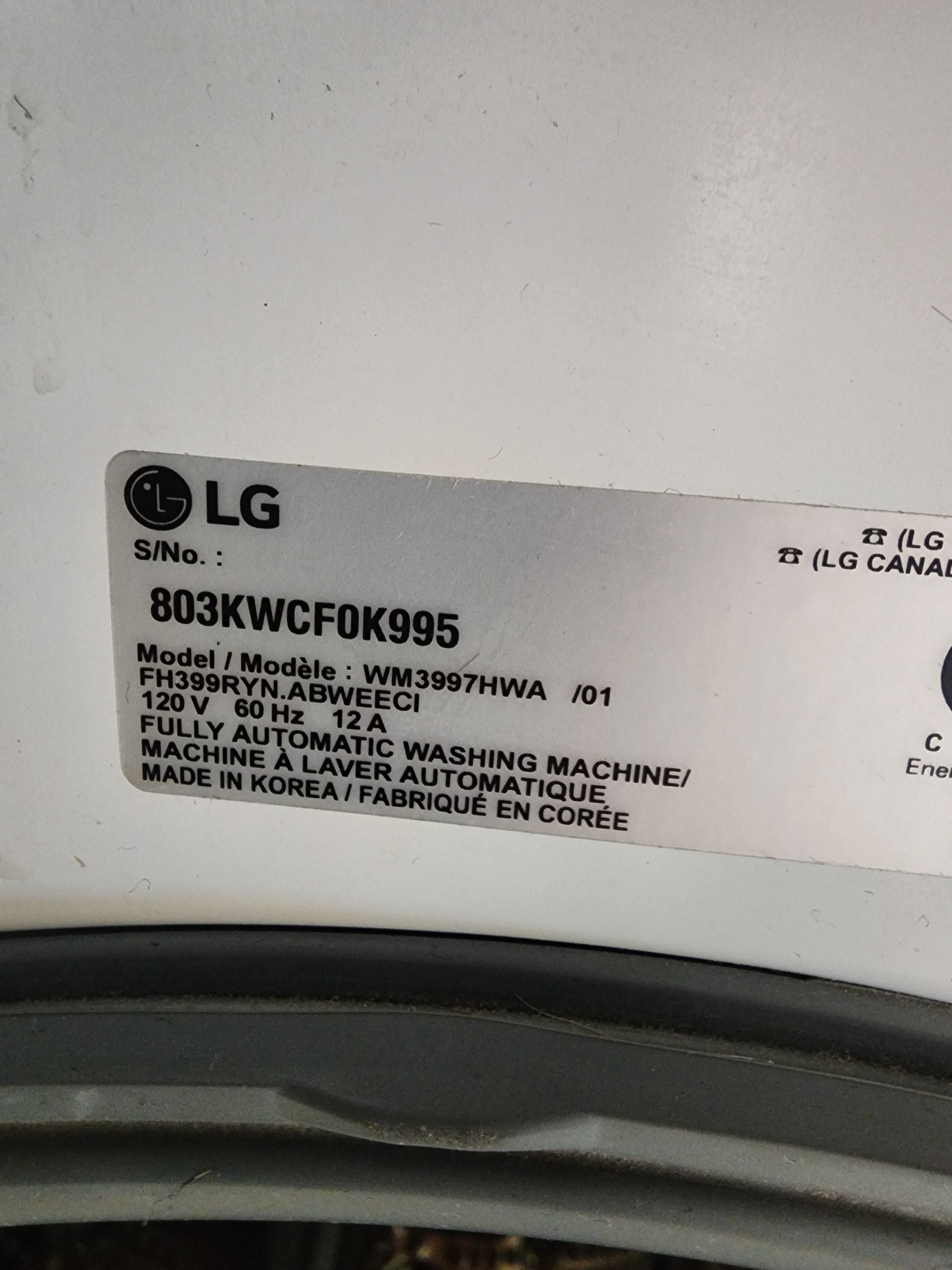 All-in-One Front Load Washer / Dryer Combo with Turbo Wash and Steam Technology - WM3997HWA/01