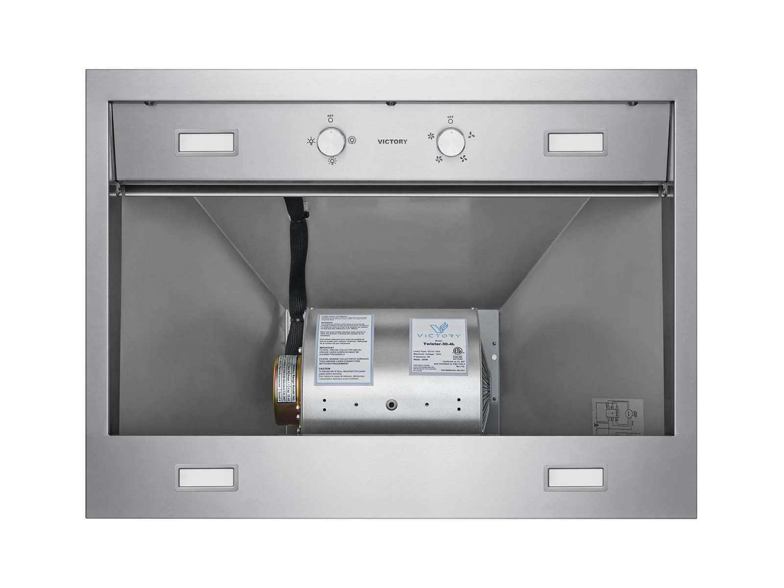 36 Inch 750 CFM Wall Mount Range Hood - VICTORY Twister