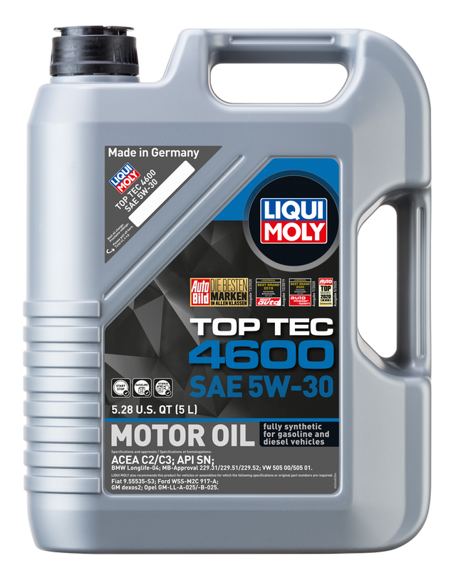 20448 LIQUI MOLY 5L Top Tec 4600 Motor Oil 5W30 - XPart Supply