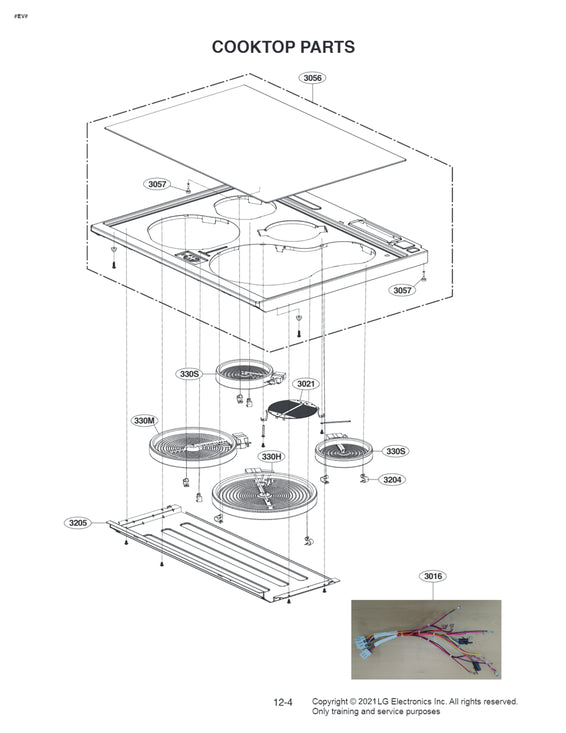 AGU75049013 Main Glass Cooktop