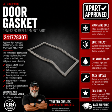 Refrigerator fresh-food door gasket