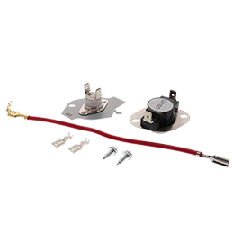 XPart Supply 279816 dryer thermal fuse kit including fuse, wire, and mounting hardware on black background