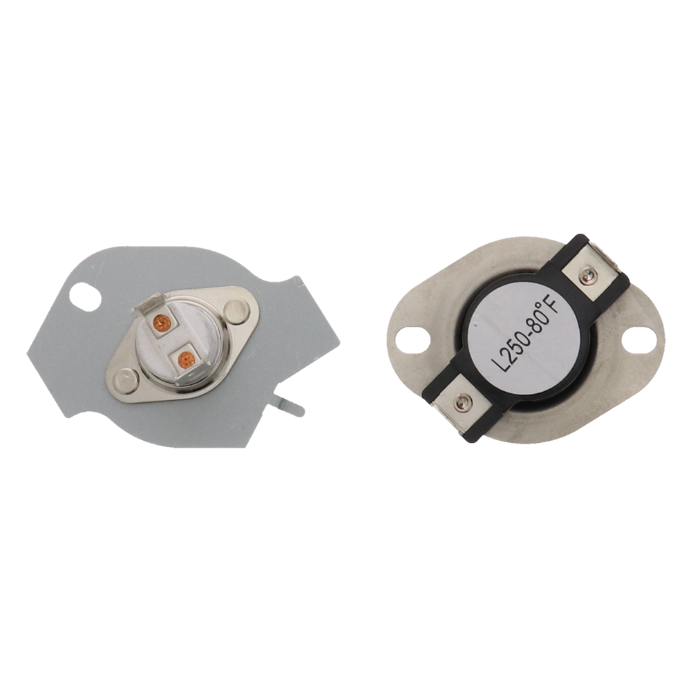 XPart Supply 279816 dryer thermal fuse kit showing two metal thermal fuses with mounting holes