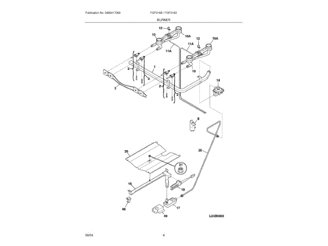 5303935066 Oven Range Gas Ignitor, 3.2 Amps - 3.6 Amps