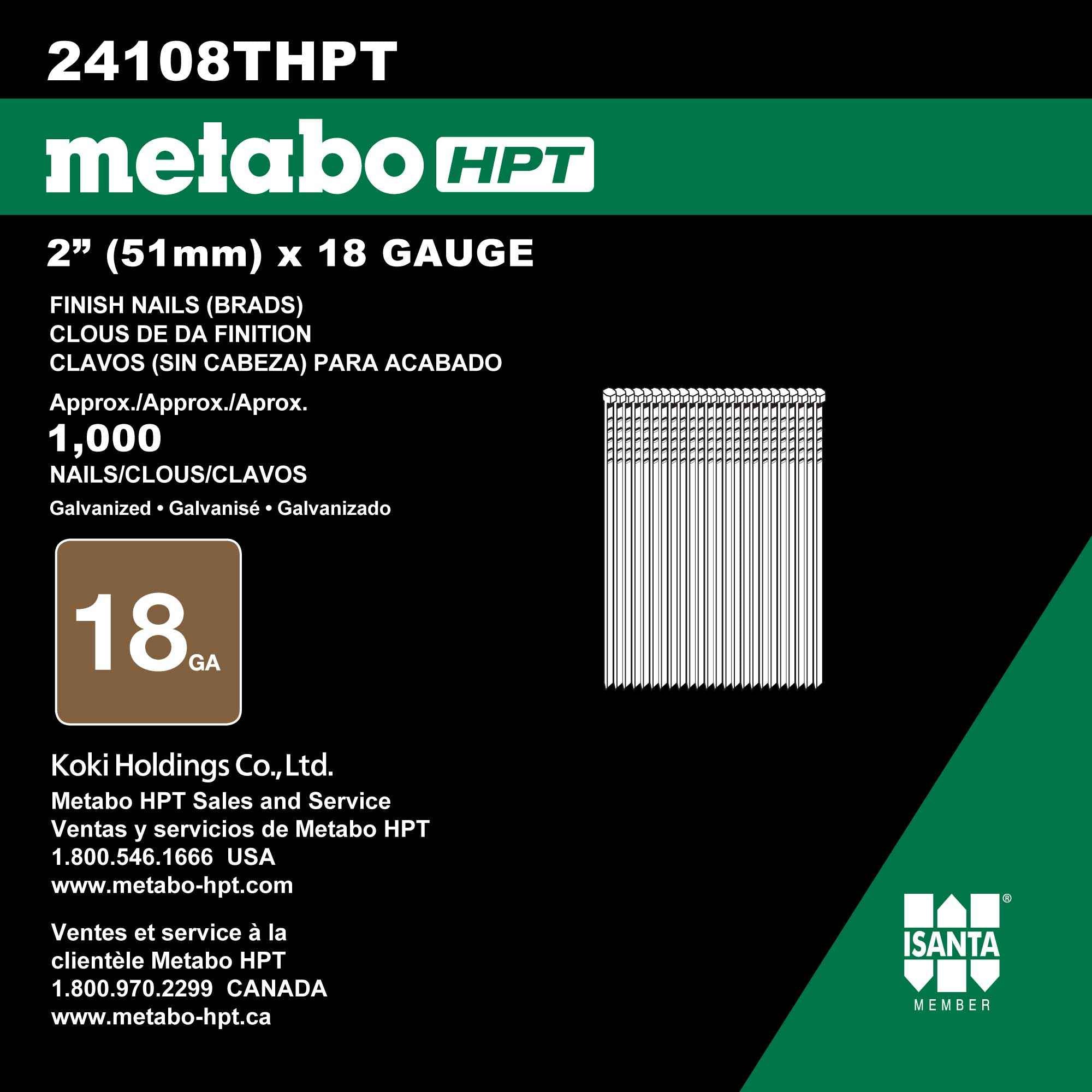 2" 18ga Brad Finish Nail | 24108THPT