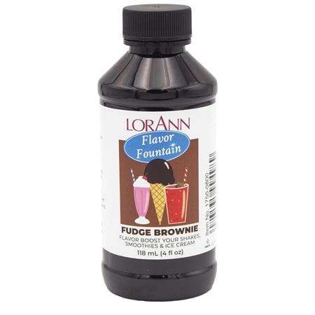 Fudge Brownie Chocolate Flavor Fountain - 4 oz. - 32 oz. - Ice Cream and Beverage Flavors - LorAnn Oils - Canadian Distribution - Ships Free Within Canada on Orders Above CAD $199