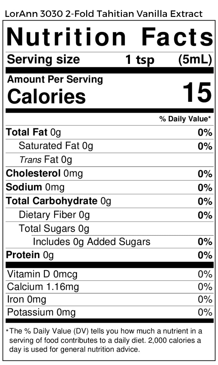 Tahitian Double Strength Vanilla Extract - 4 oz. - 16 oz. - 1 Gallon - 5 Gallons - Ships Free Within Canada on Orders Above CAD $199