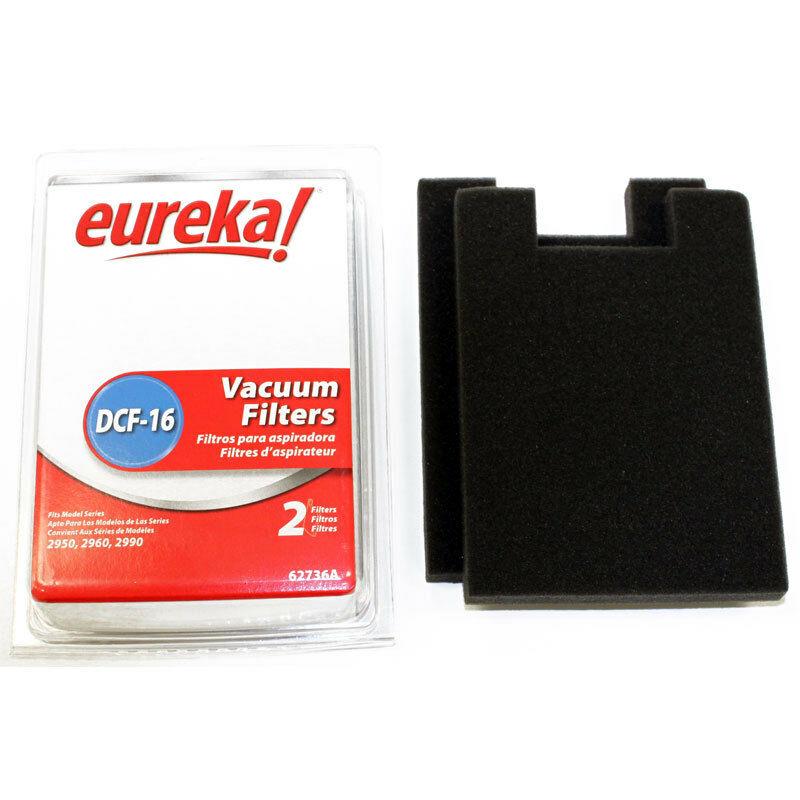 Eureka Vacuum DCF-16 Foam Filters; Eureka 2950, 2960 OEM Part 76552, 62736A - Appliance Genie