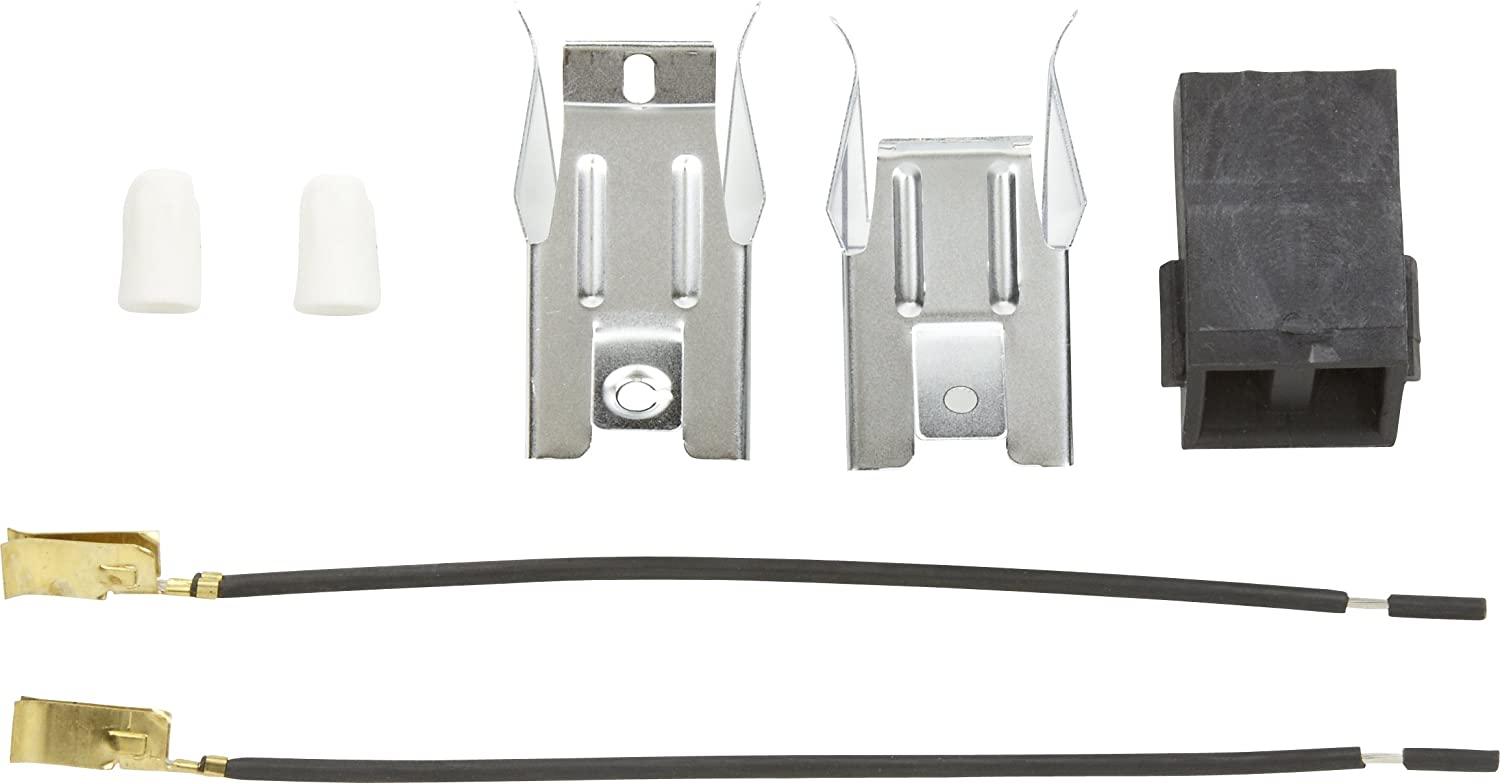 330031 range surface element receptacle kit by XPart Supply with metal brackets, wire connectors, and black receptacle