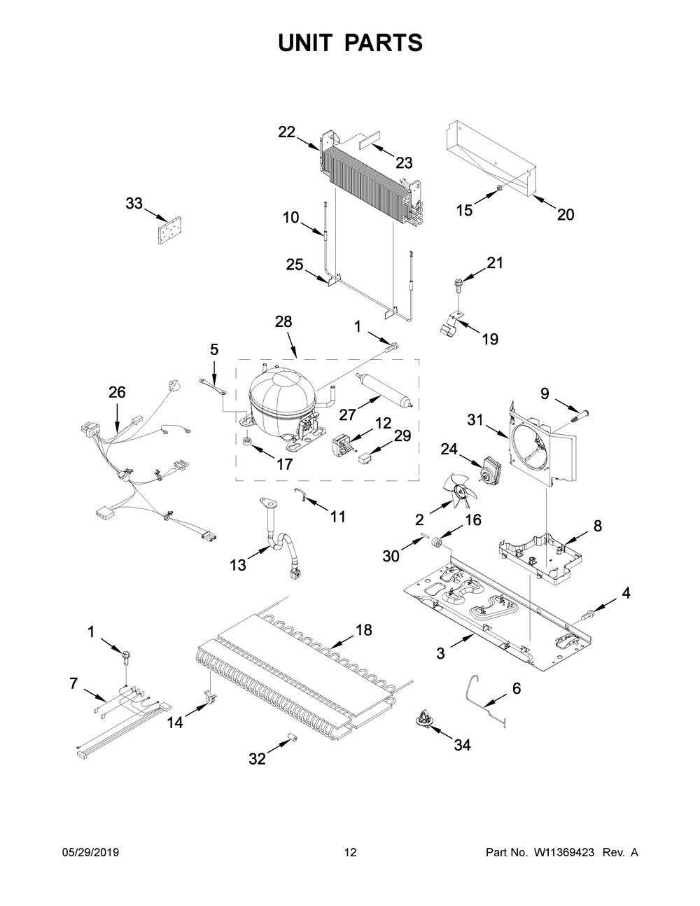 W11050973 Refrigerator Wiring Harness