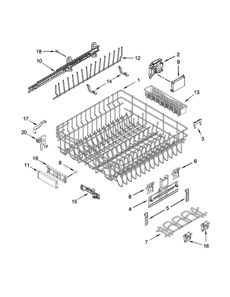 W10194861 Dishwasher Upper Rack - XPart Supply