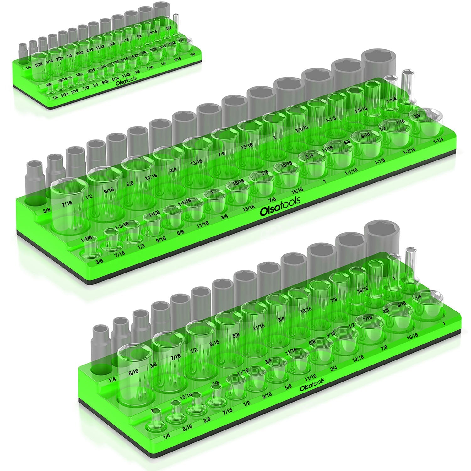 3-Row Magnetic Socket Holder