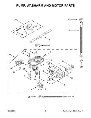 Whirlpool Dishwasher Drain Pump W11462456 (Replaces W11193157)