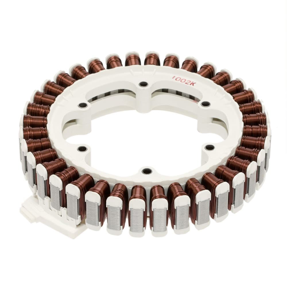 XPart Supply 4417EA1002K washer motor stator with copper coils and white plastic frame for washer repair