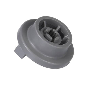 Dishwasher lower dishrack roller assembly