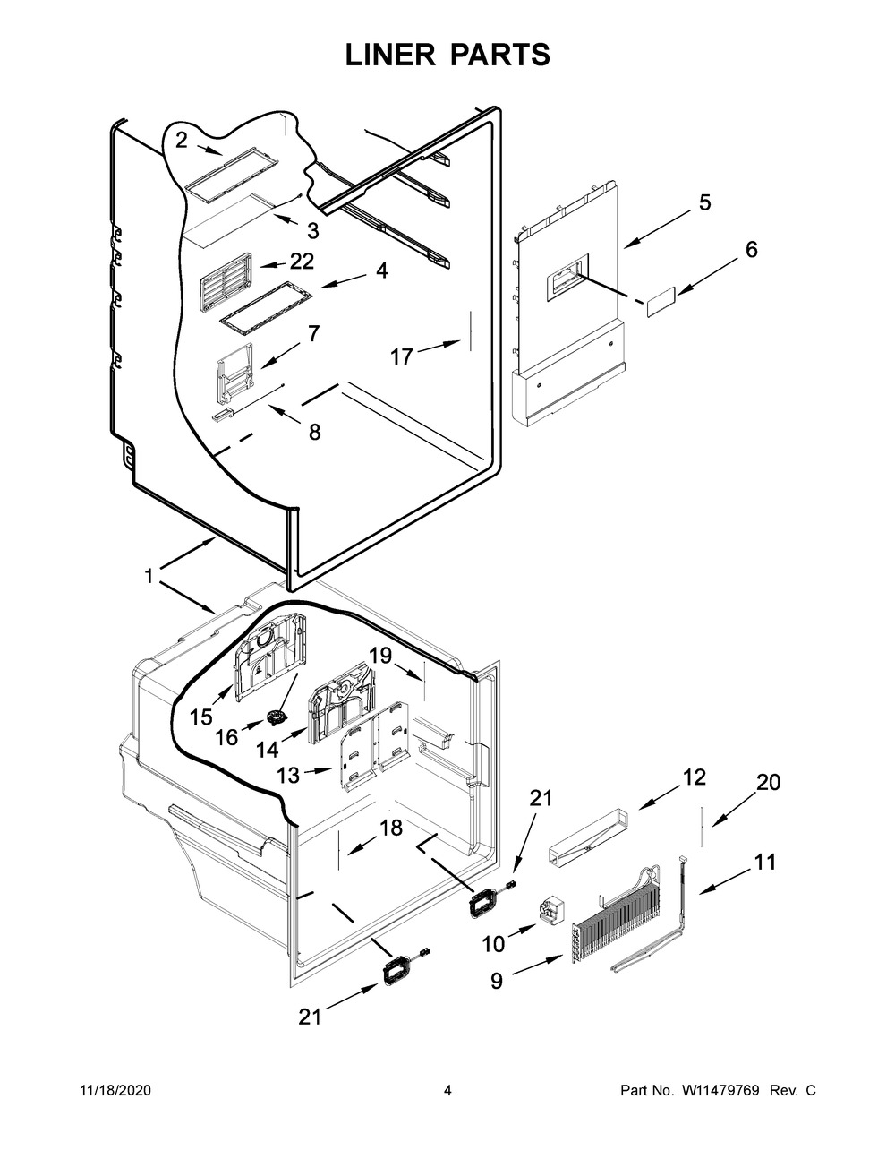 W11135457 Refrigerator Thermistor