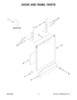 W11647685 Dishwasher Front Door Panel - XPart Supply Ltd.