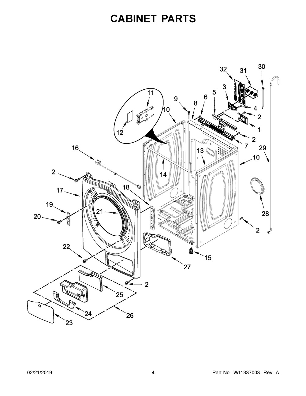 W11723549 Washer Door Panel - XPart Supply