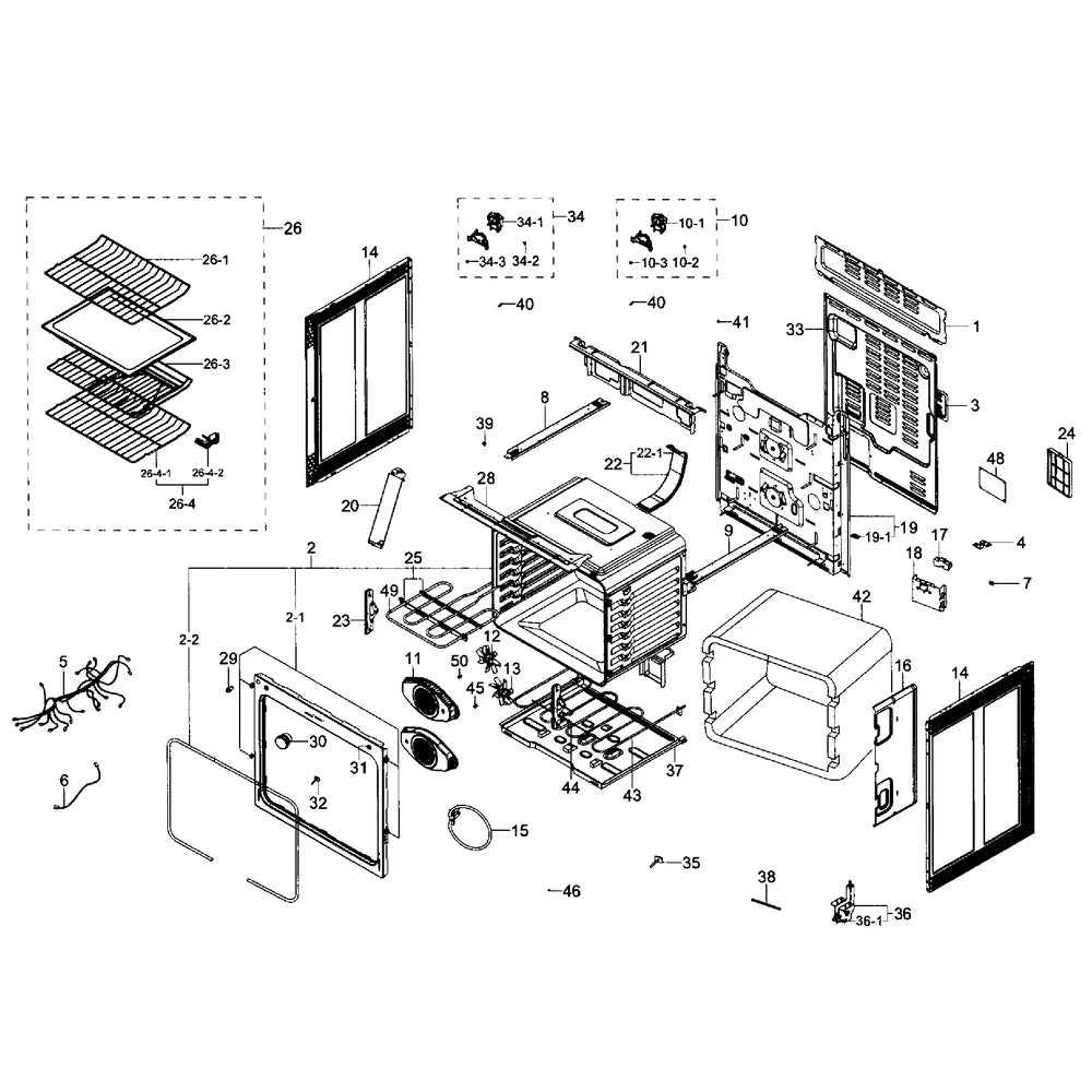 DG94-01643B Oven Partition Assembly (Flex Duo Divider, Oven Divider, Partition)
