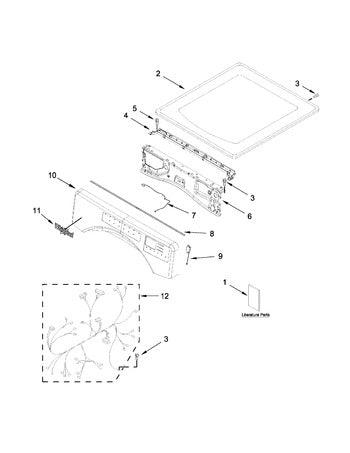 WPW10460919 Dryer Top Panel, Black (replaces W10460919) - XPart Supply Ltd.