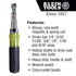 Tools 32807MAG 7-in-1 Nut Driver, Magnetic Driver with SAE Hex Nut Sizes and Spring Coil Bits, Heavy-Duty Handle for Added Torque - XPart Supply