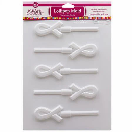 Crossed Ribbon Lollipop Sheet Mold - Candy Molds - Canadian Distribution