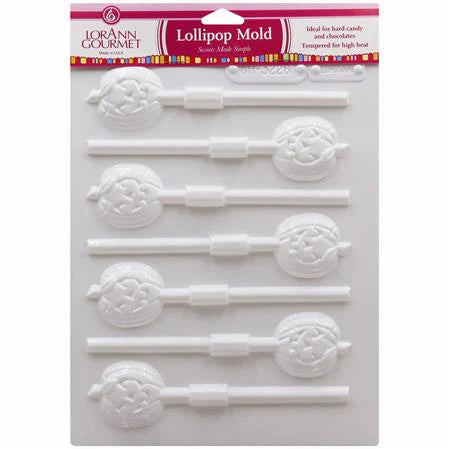 Jack-O-Lantern Lollipop Sheet Mold - Candy Molds - Canadian Distribution