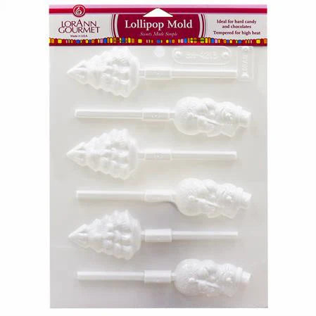 Christmas Tree & Snowman Lollipop Sheet Mold - Candy Molds - Canadian Distribution