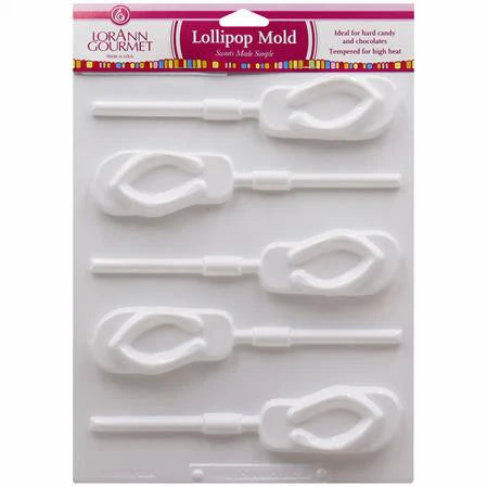 Flip Flop Lollipop Sheet Mold - Candy Molds - Canadian Distribution