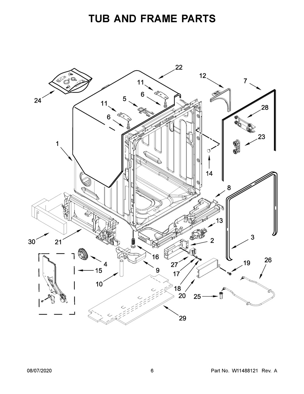 W11553445 Dishwasher Shield - XPart Supply