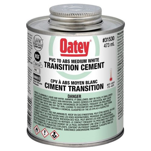 31530 ABS to PVC Transition White Cement, 473mL - XPart Supply