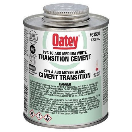 31530 ABS to PVC Transition White Cement, 473mL - XPart Supply