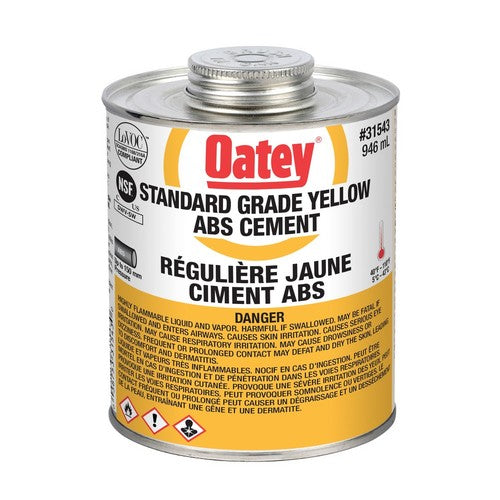 31543 ABS Standard Yellow Cement, 946mL - XPart Supply