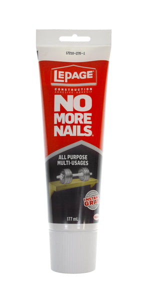 02001-0 No More Nails All Purpose Construction Adhesive, 177mL - XPart Supply