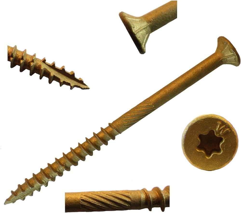 1# Bucket 8 x 1-1/4" Bronze Robertson® Flat Head (224/Bucket)