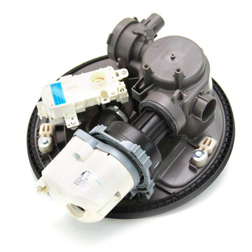 Dishwasher sump and motor assembly