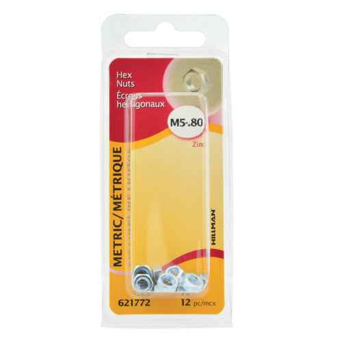 M5 .80 Hex Nut (12/Pack)