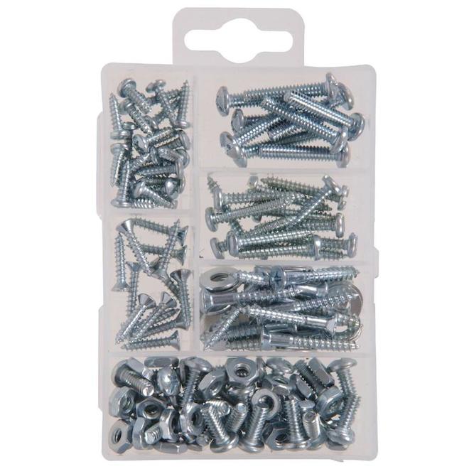 Hillman Home Assortment Kit - Screws, Nuts & Washers, 150 pieces per kit