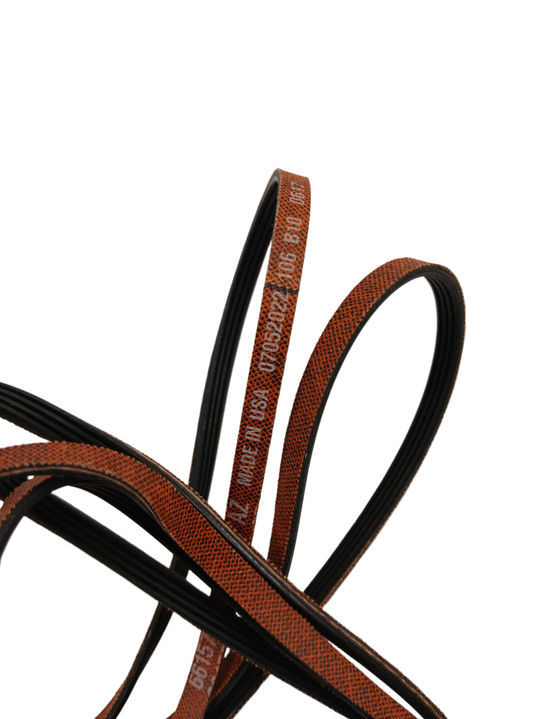 661570V dryer drive belt replacement with durable rubber and textured surface for reliable appliance performance