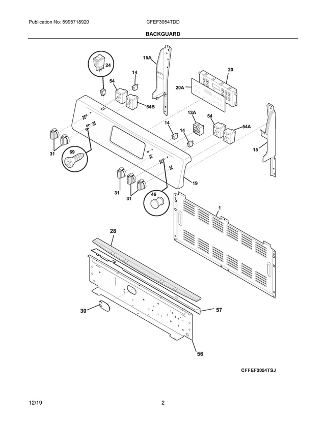 5304522964 Range Infinite Switch - XPart Supply