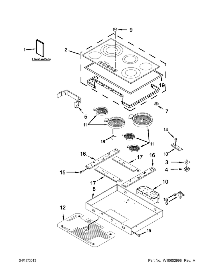 W10543904 Range Surface Element Infinite Switch - XPart Supply