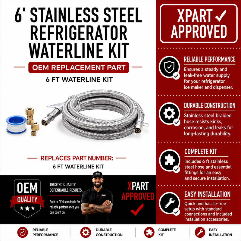 Frigidaire Refrigerator Waterline Kit 5304497364 — Connect Ice Maker & Water Dispenser Leak-Free