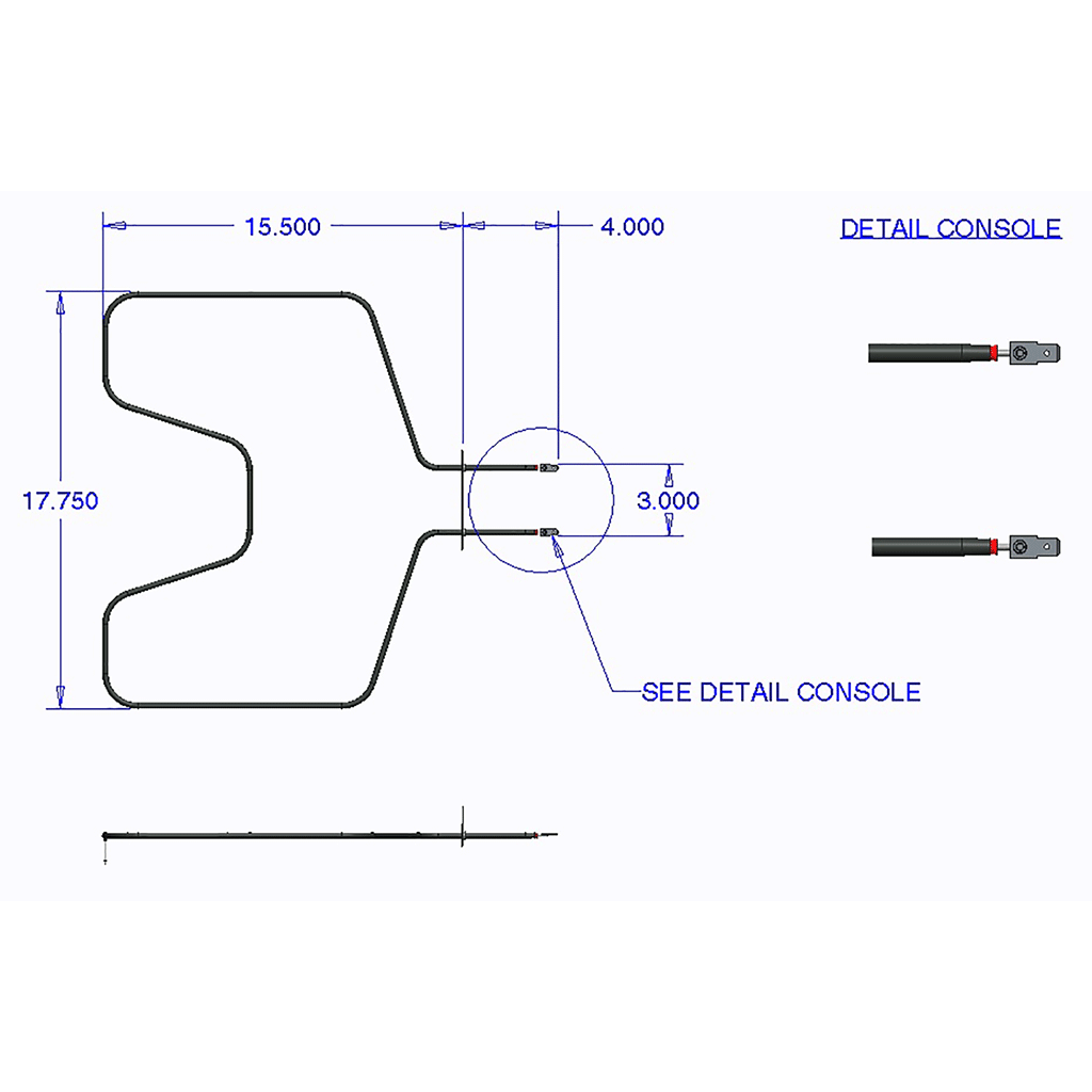 7538 Bake Element GE(RCA), Hotpoint, Kenmore Brands - XPart Supply