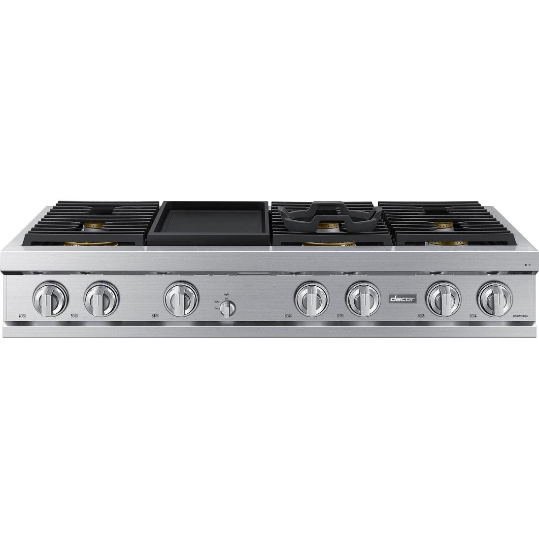 Dacor 48-inch Gas Rangetop with SmartThings Wi-Fi Connectivity DTT48T963GS/DA