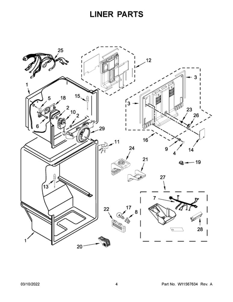 W11562214 Refrigerator Harns-Wire - XPart Supply