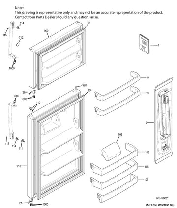 Stainless refrigerator handles with hardware