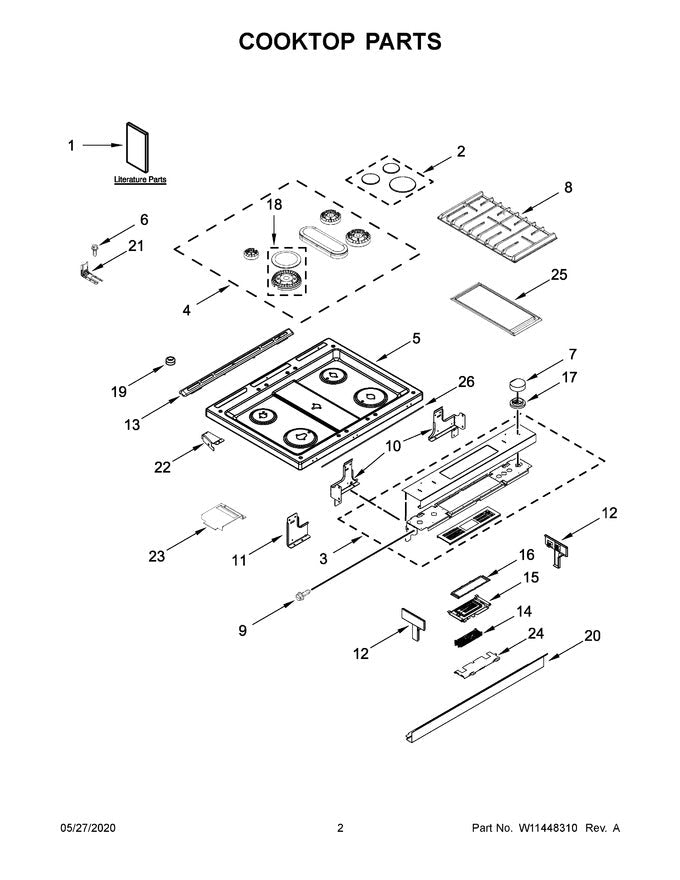 W11367105 Range Burner Head Assembly - XPart Supply