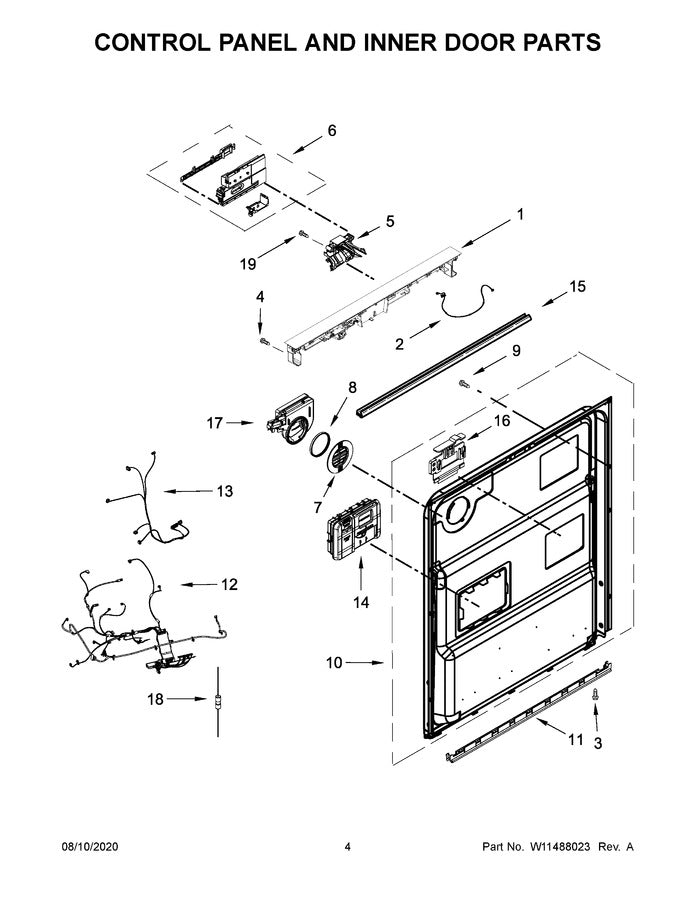 W11460947 Dishwasher Console - XPart Supply