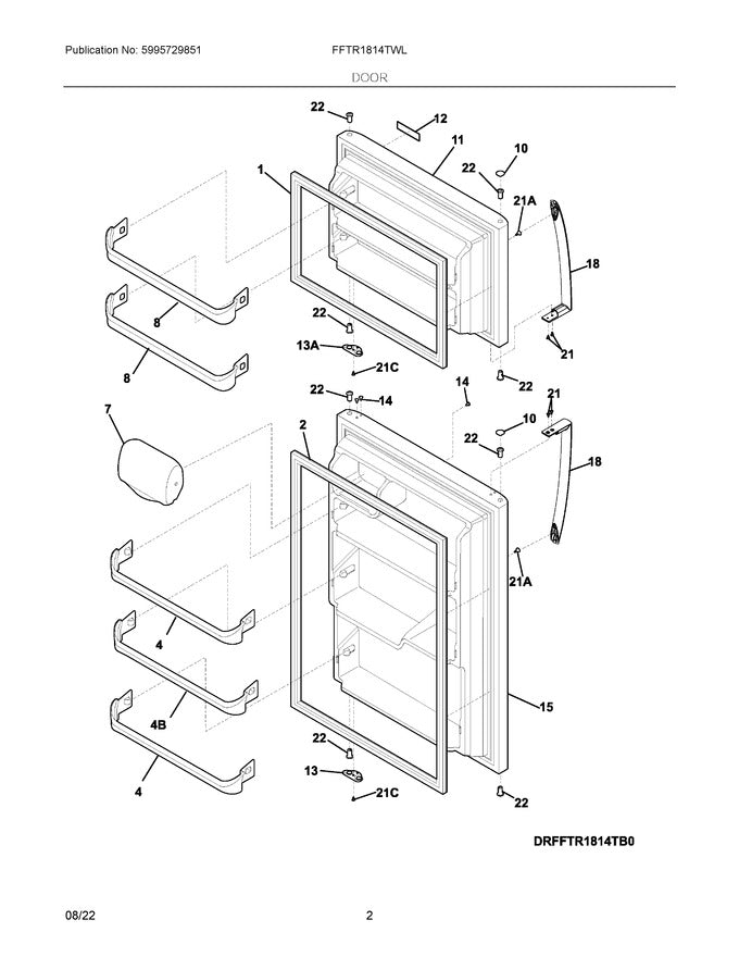 240534901 Refrigerator Door Shelf Bar, White - XPart Supply