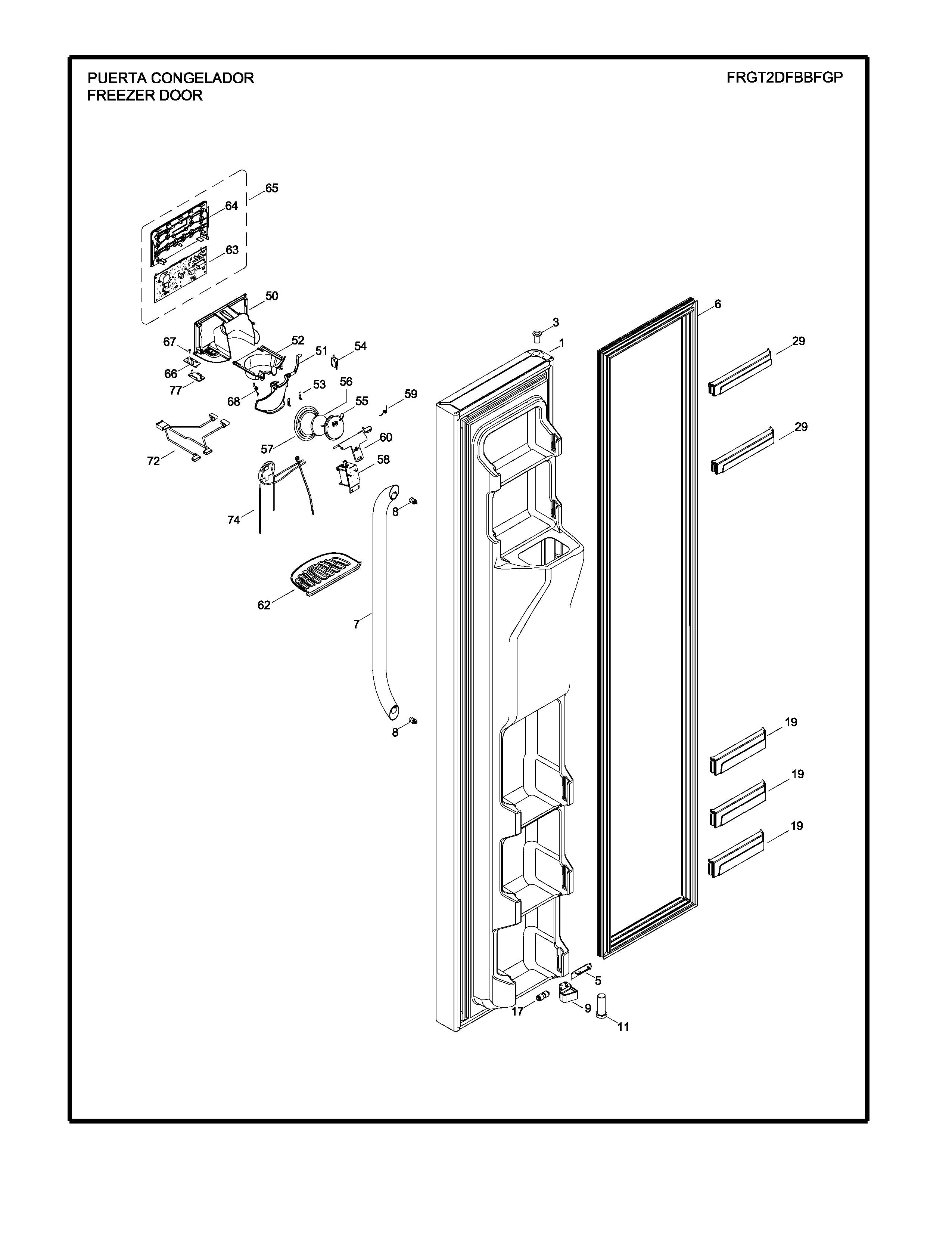 WR01L00083 Refrigerator Freezer Door Upper Shelf (replaces 225D6634P001) - XPart Supply Ltd.